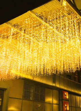冰条灯彩灯闪灯串灯满天星瀑布流水灯氛围灯户外露营装饰星空灯带
