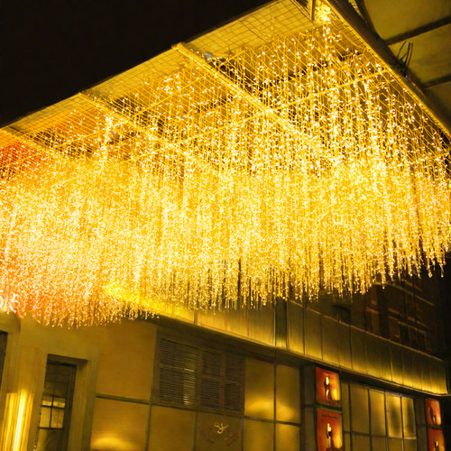 冰条灯瀑布氛围户外装饰星空