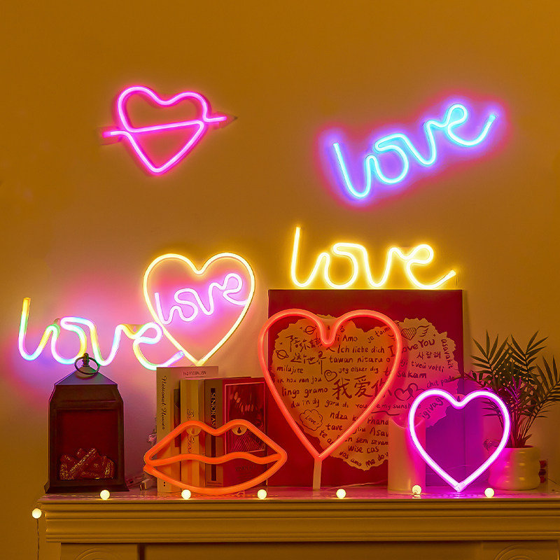 LED霓虹灯求婚装饰道具房间墙面