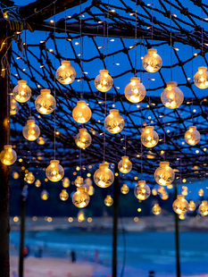 太阳能许愿球灯串led彩灯氛围房间窗帘挂灯户外庭院凉亭装饰布置