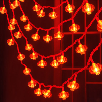 2026马年新年彩灯笼串闪灯气氛灯led挂灯闪光灯春节年味场景布置