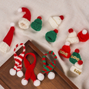 圣诞节装 扮场景布置diy配件 饰迷你圣诞帽子小围巾圣诞树氛围装