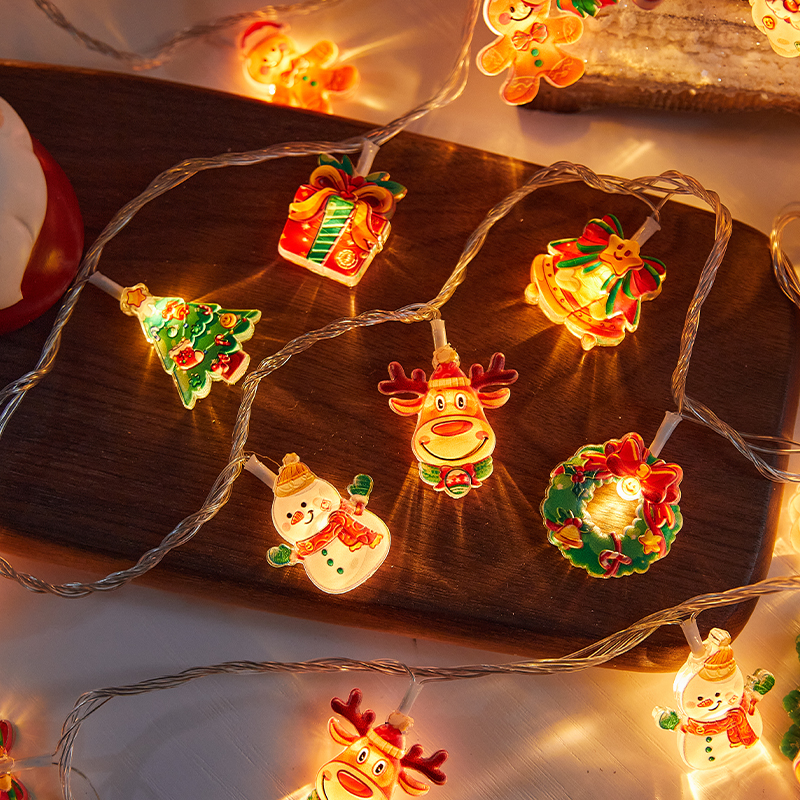 圣诞节装饰灯LED彩灯串灯麋鹿雪