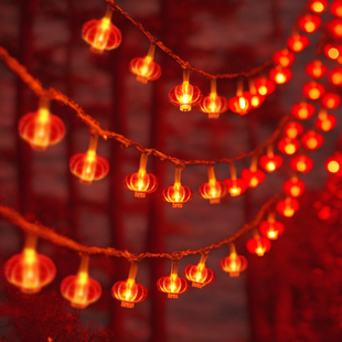 春节日彩灯闪灯串灯满天星灯笼挂灯带元 旦气氛灯led闪光灯景观灯