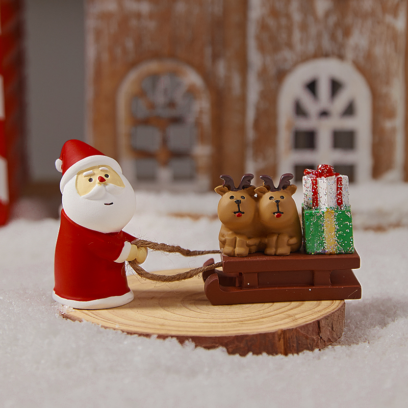 圣诞节桌面小摆件可爱树脂杂货