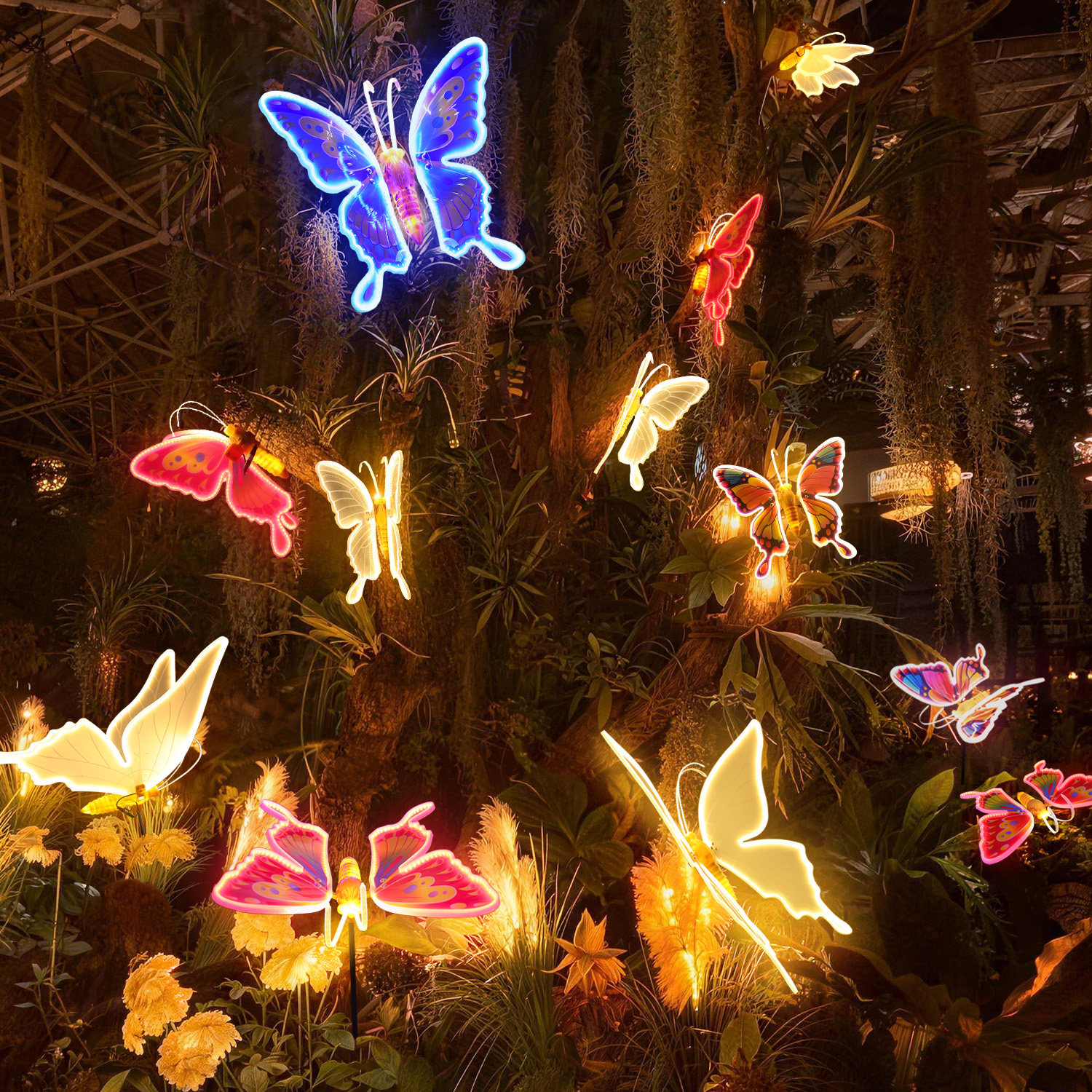 春节led彩灯新年氛围灯装饰动态蝴蝶灯2026马年户外亮化网红挂灯,节庆用品/礼品,装饰灯,淘宝优惠券,粉丝福利购,淘宝优惠卷