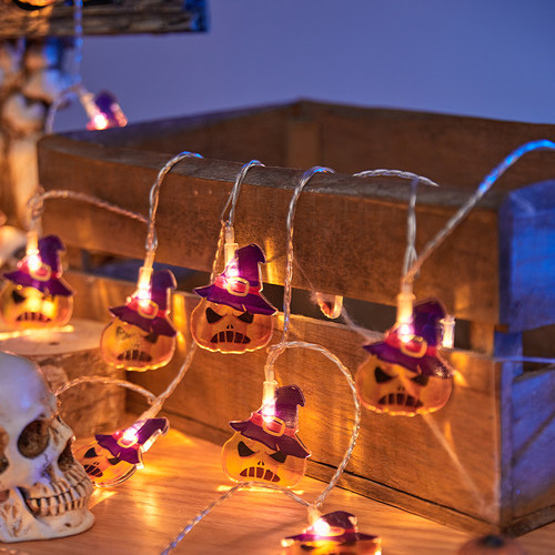 万圣节幼儿园装饰品南瓜灯串游戏