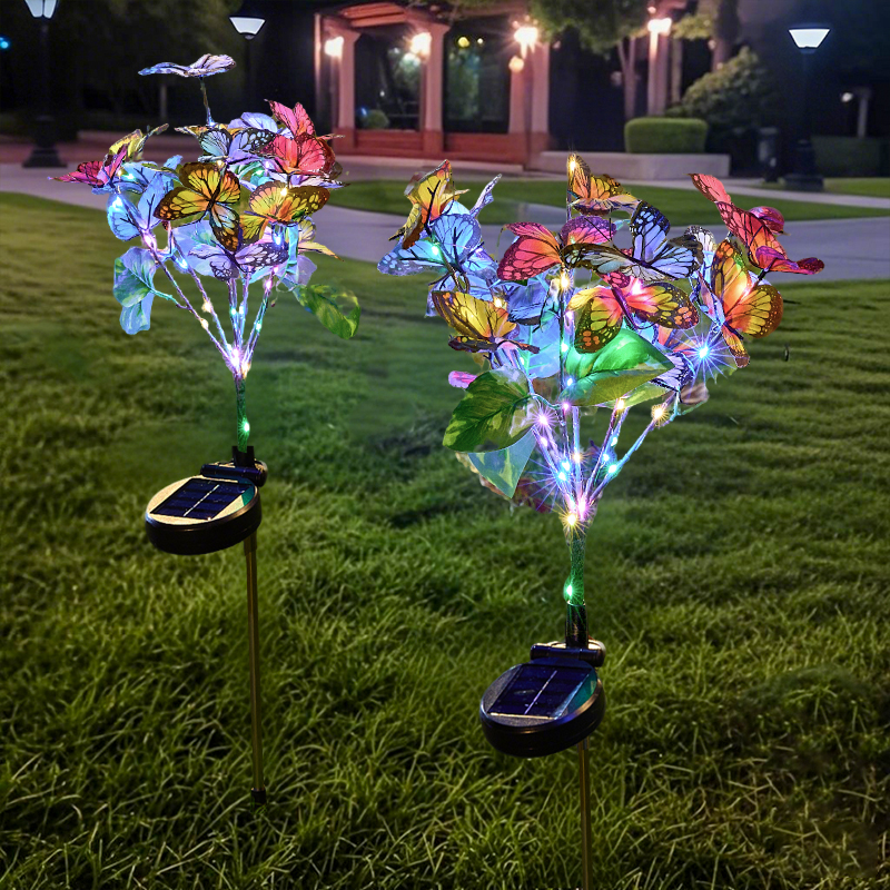 太阳能户外彩色蝴蝶仿真led草坪