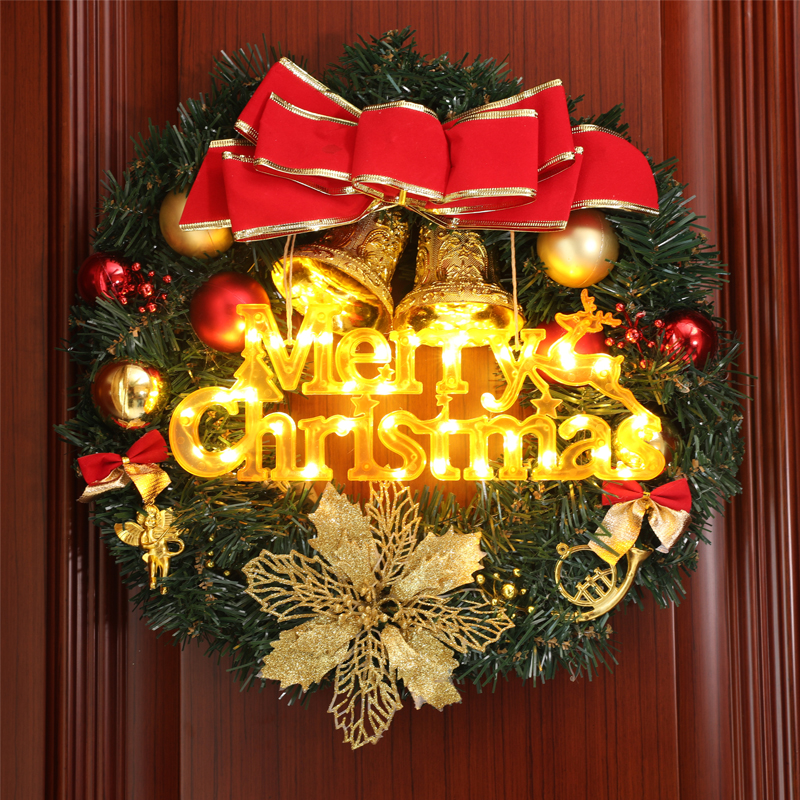 圣诞节装饰挂件花环围栏布景