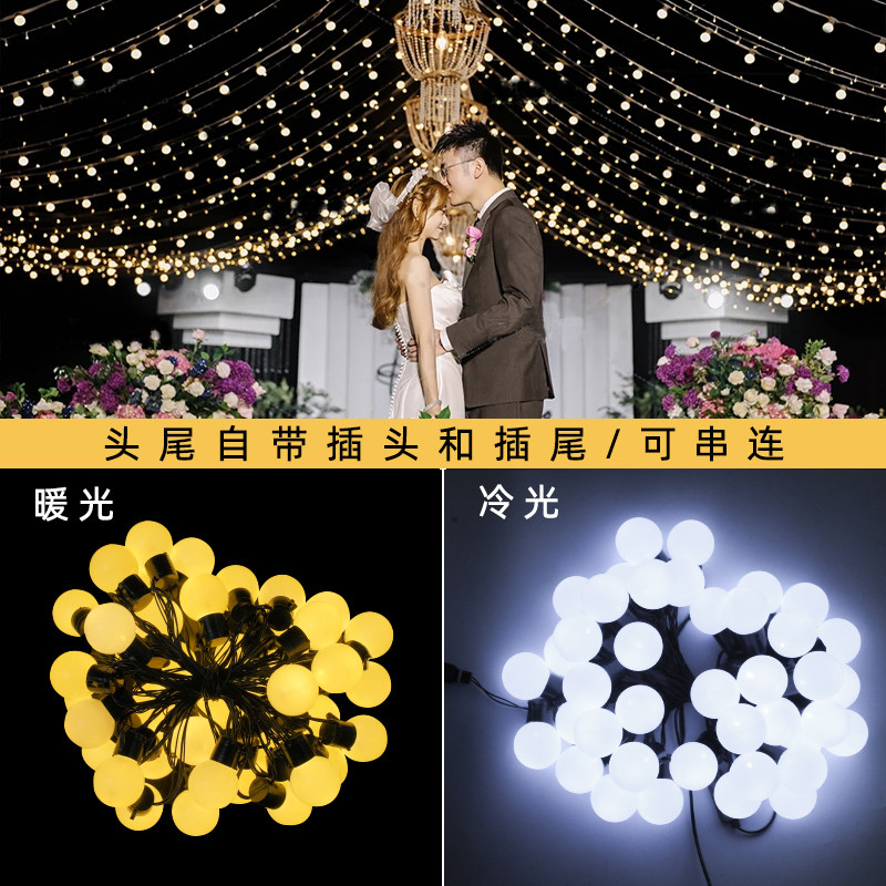 婚庆乒乓球灯串彩灯闪灯生日场景布置装饰灯吊顶挂灯带led氛围灯,节庆用品/礼品,装饰灯,淘宝优惠券,粉丝福利购,淘宝优惠卷