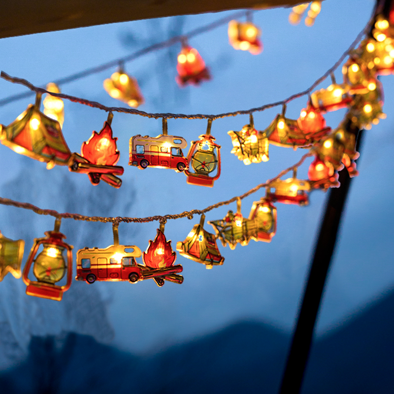 户外露营氛围灯太阳能彩灯串帐篷