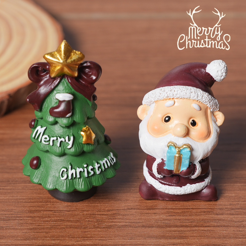 圣诞节装饰品老人圣诞树迷你摆件