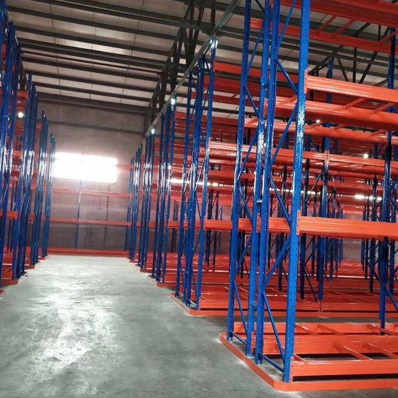 湖南工厂仓库窄通道货架密集型存储三向叉车配轨道高位重型承重架