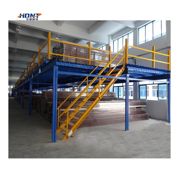 钢平台货架物流仓库用阁楼式可拆装平台镀锌楼板钢结构二层储物架