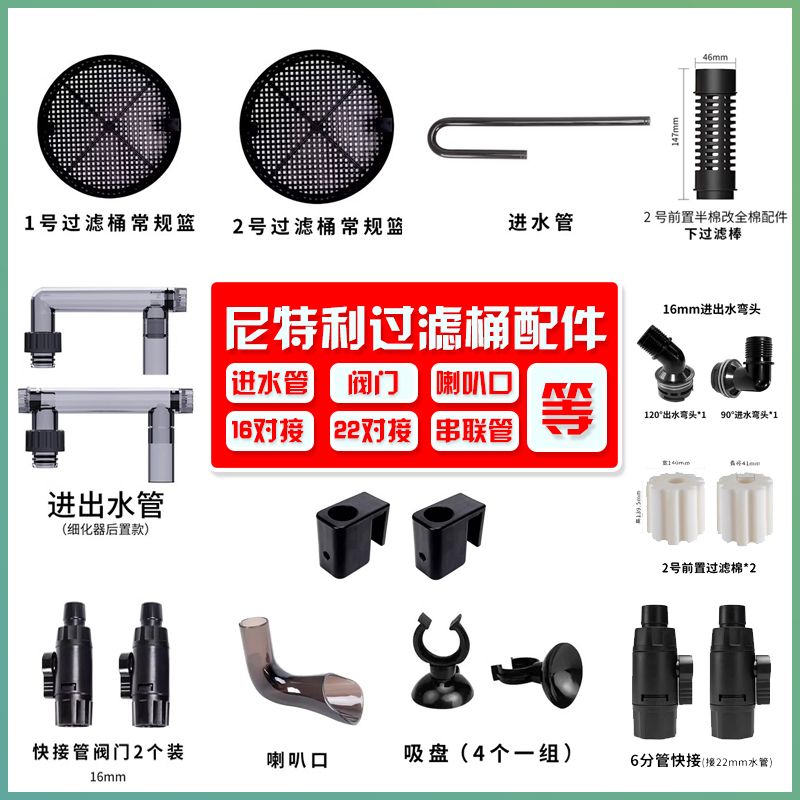 尼特利配件过滤棉快接