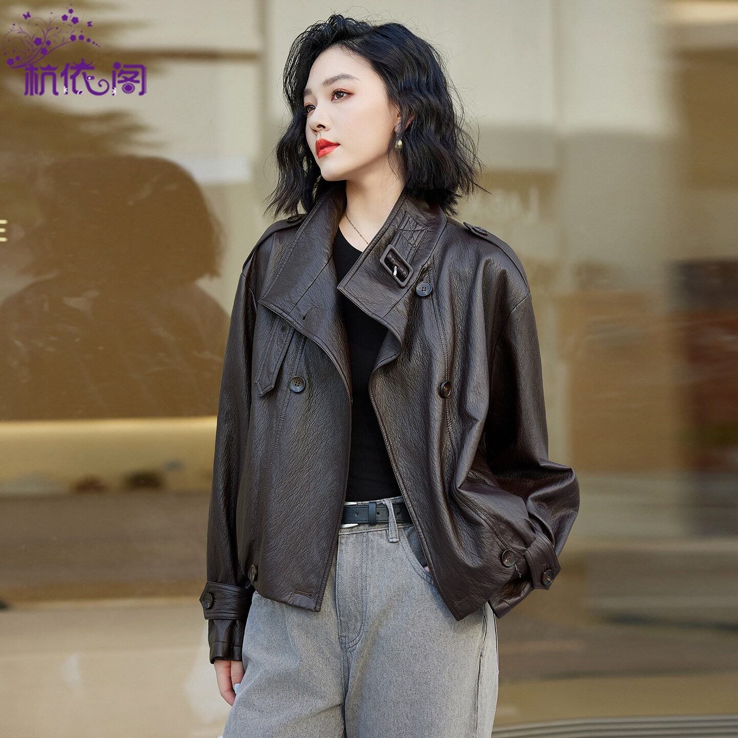 皮衣外套女短款2026秋季新款小个子立领气质机车复古春秋PU皮夹克