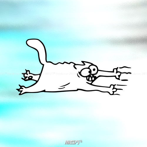 西蒙的猫卡通创意猫咪抓痕反光贴