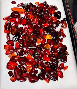 琥珀天然琥珀缅甸血珀牛血红小块李可固本培元散原料中药材