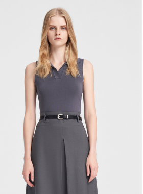 ELLASSAY歌力思夏季新款POLO领百搭坎肩针织背心女EWB352M01200