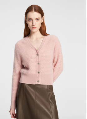 ELLASSAY歌力思秋冬新款极地山羊绒简约V领针织衫女EWE354M08400