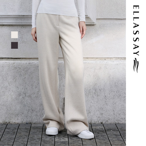 ELLASSAY歌力思秋季新款舒适简约直筒休闲裤女EWD363K01100