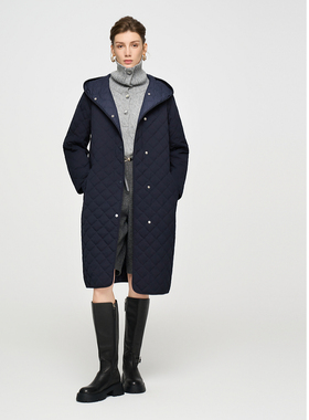 ELLASSAY歌力思2025冬季新款星空蓝气质长款羽绒服女EWD364L01200