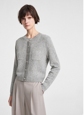 ELLASSAY歌力思2026春季新款圆领单排扣针织开衫女EWE351M08000