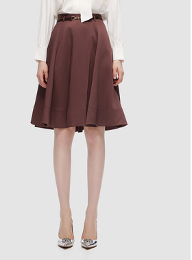 ELLASSAY歌力思秋季新款滑爽挺括肌理感醋酸半身裙女EWE333Q01200