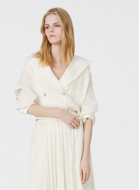 ELLASSAY歌力思早春新质感时尚优雅百搭短款风衣女EWB361F00200