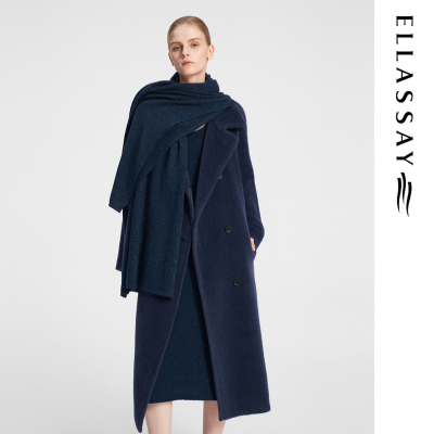 ELLASSAY歌力思秋冬新款苏力羊驼毛高级立领大衣女EWF354D05400