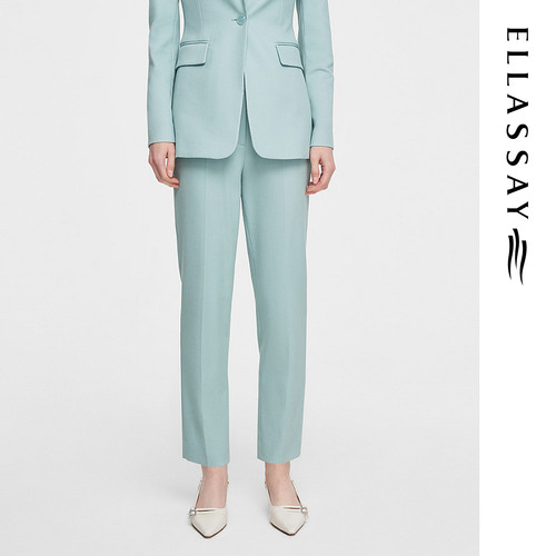 ELLASSAY歌力思春季新款新疆长绒棉百搭西裤女EWE351K00600