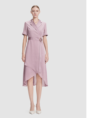 ELLASSAY歌力思夏季新款优雅气质西装领连衣裙女EWD365Y10500