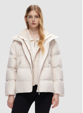 ELLASSAY歌力思冬季新款假两件简约休闲短款羽绒服女EWD354L02200