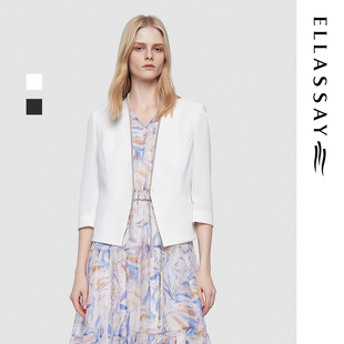 ELLASSAY歌力思2026夏季新款廓形气质七分袖西装女EWD375T011TA