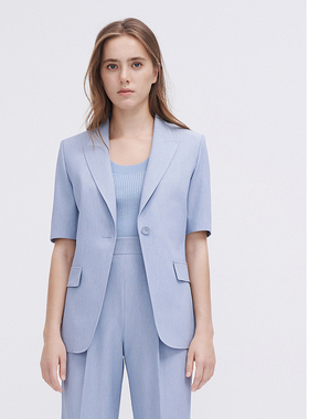 ELLASSAY歌力思夏季新款斜纹肌理职场简约西装女EWE342T00300