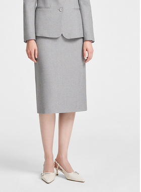 ELLASSAY歌力思春夏新款高级气质开叉半身裙女EWE351Q01700