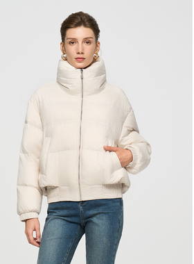 ELLASSAY歌力思冬季新款短款立领鹅绒羽绒服女EWD364L01100