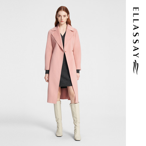 ELLASSAY歌力思冬季新款绵羊毛随性时髦毛呢外套女EWE354D01300