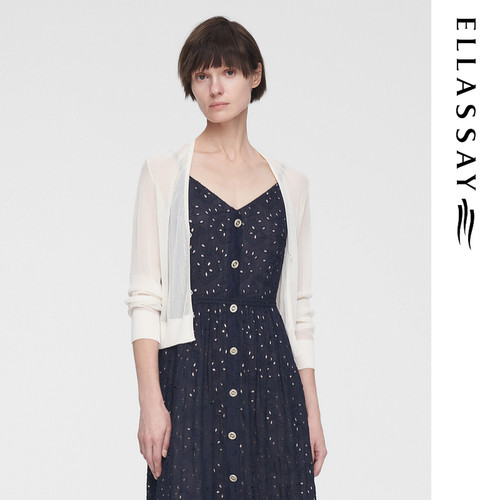 ELLASSAY歌力思夏季新款干爽舒适空调衫毛针织衫女EWW352M03300