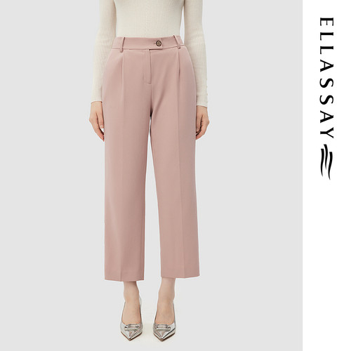 ELLASSAY歌力思秋季新款通勤OL直筒九分裤西裤女EWD343K00200