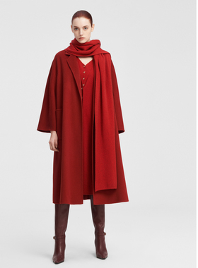 ELLASSAY歌力思秋冬新款100%山羊绒气质毛呢大衣女EWF343D03100