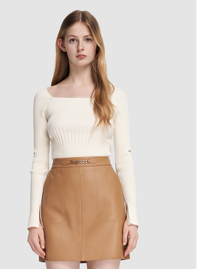 ELLASSAY歌力思秋季新款绵羊毛淑女优雅百搭针织衫女EWF333M06300