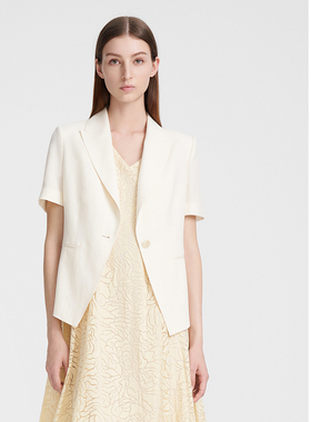 ELLASSAY歌力思夏季新款醋酸通勤短袖西装女EWE352T03200