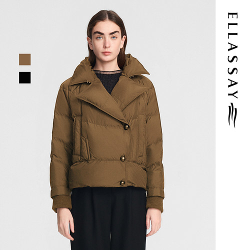 ELLASSAY歌力思秋冬新款简约优雅设计感简约羽绒服女EWE354L02600