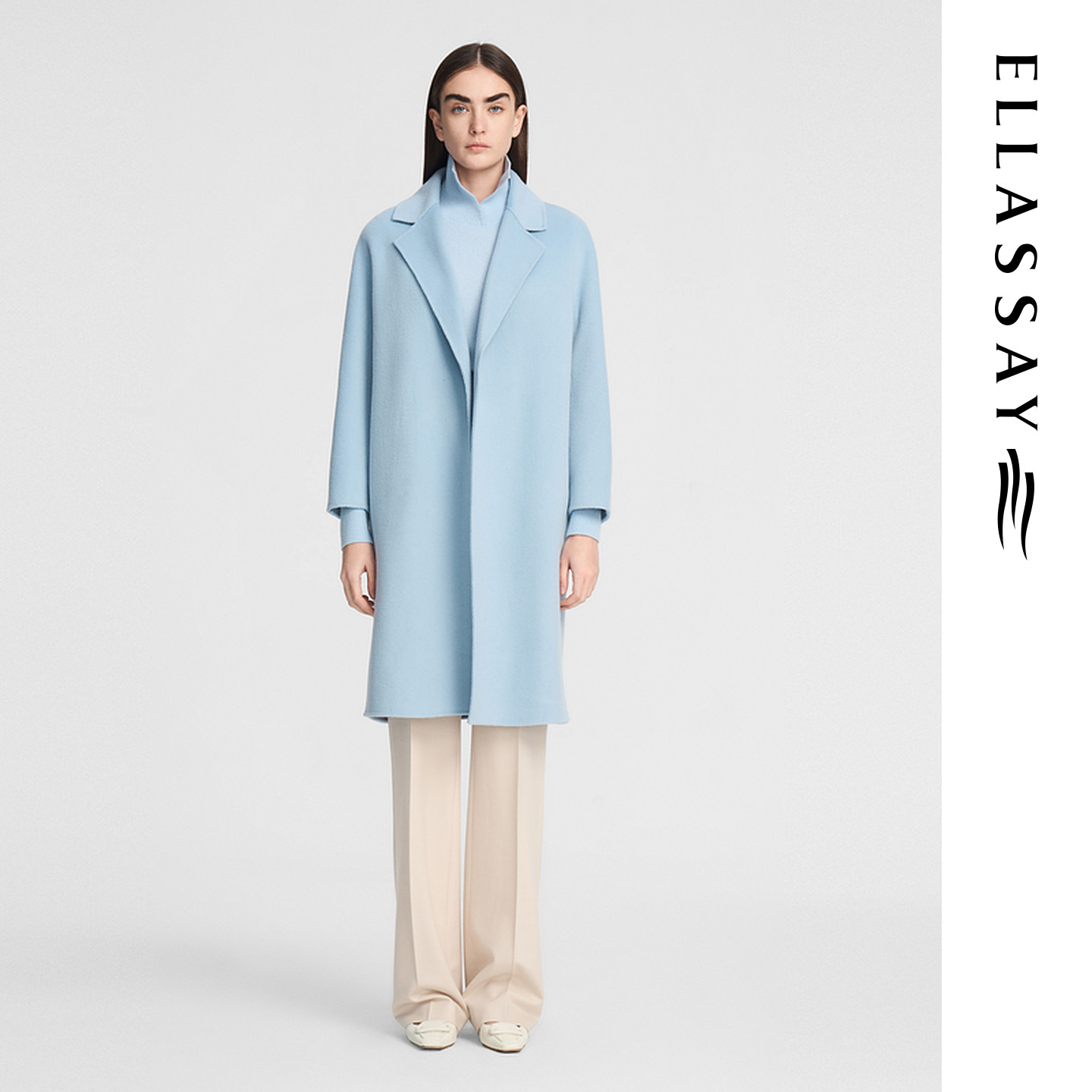 ELLASSAY歌力思秋季新款复古气质中长款毛呢外套女EWE354D02200,女装/女士精品,毛呢外套,淘宝优惠券,粉丝福利购,淘宝优惠卷