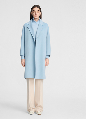 ELLASSAY歌力思秋季新款复古气质中长款毛呢外套女EWE354D02200