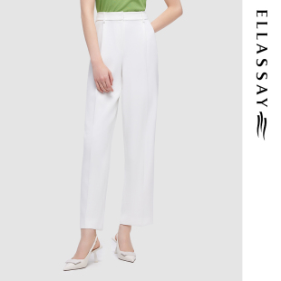 ELLASSAY歌力思2026春夏新款 EWD351K02100 极简垂感简约宽松休闲裤