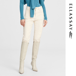 ELLASSAY歌力思秋季新款温暖细腻羊绒牛仔裤女EWW343N02100