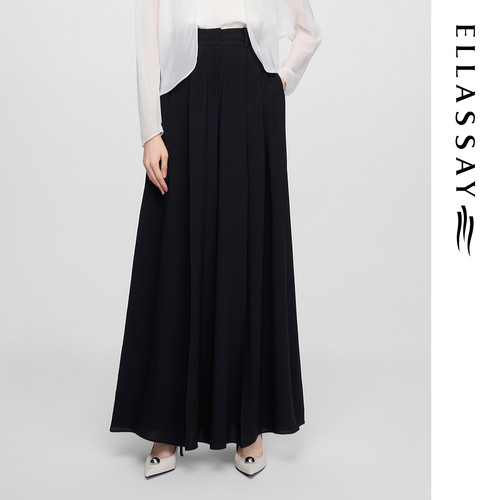 ELLASSAY歌力思早春新款三醋纤简约高腰休闲裙裤女EWF362K03100