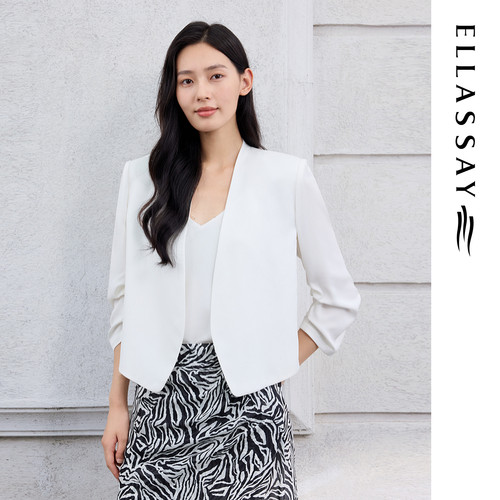 ELLASSAY歌力思2026春夏新款桑蚕丝低调高雅西装女EWE372T03900